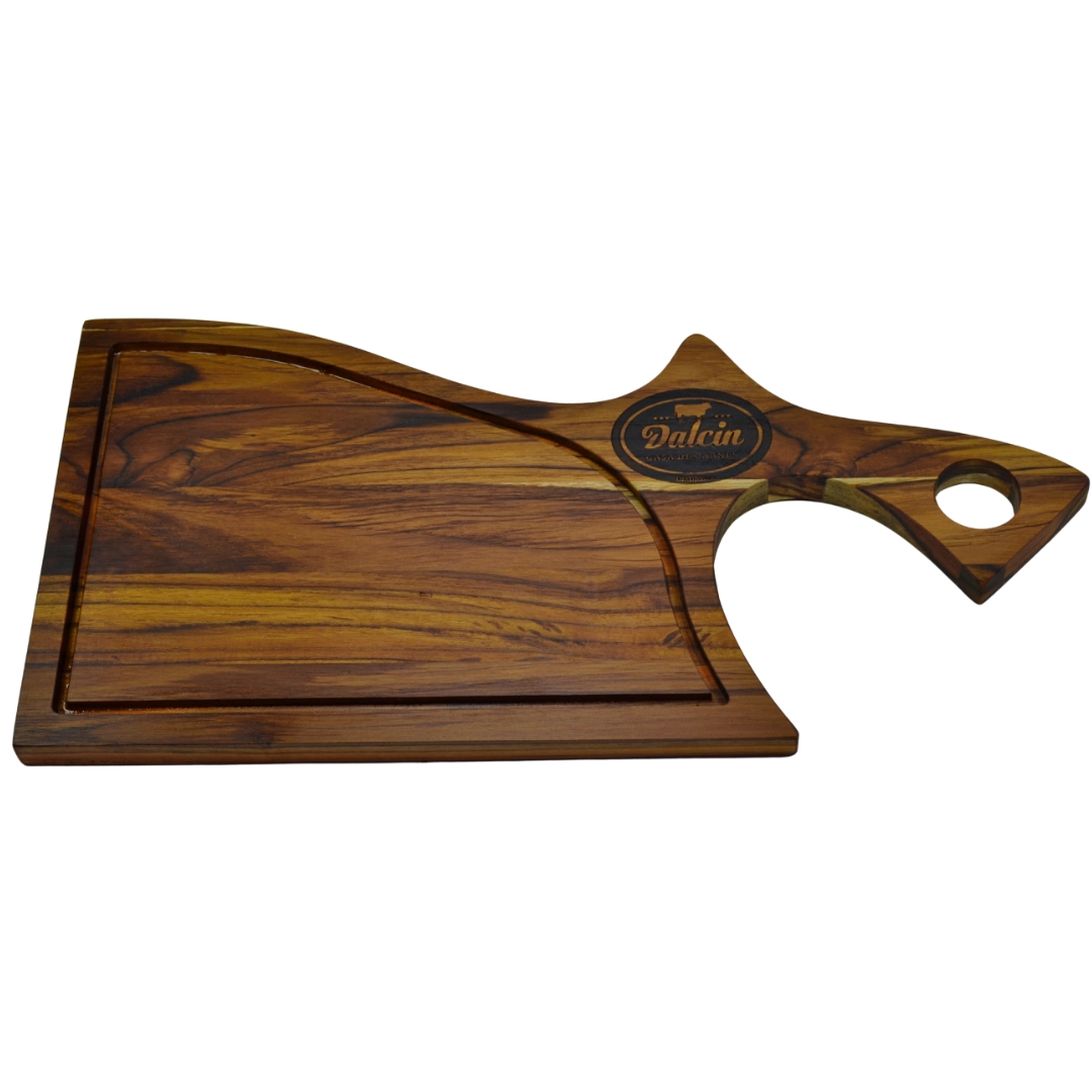 Tábua De Churrasco Machado 40x25cm Madeira Teca