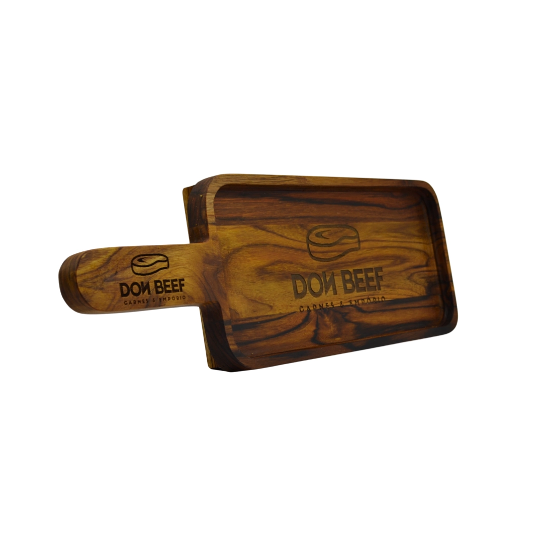 Petisqueira Slim 46x15cm Madeira Teca Personalizada Gourmet